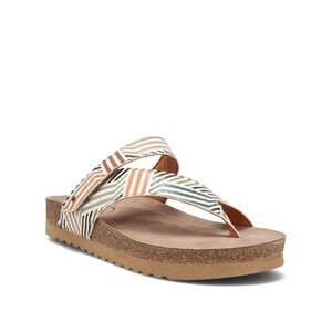 Taos Lola Geometric Multi Leather Sandals | Arch Support Cork Footbed
